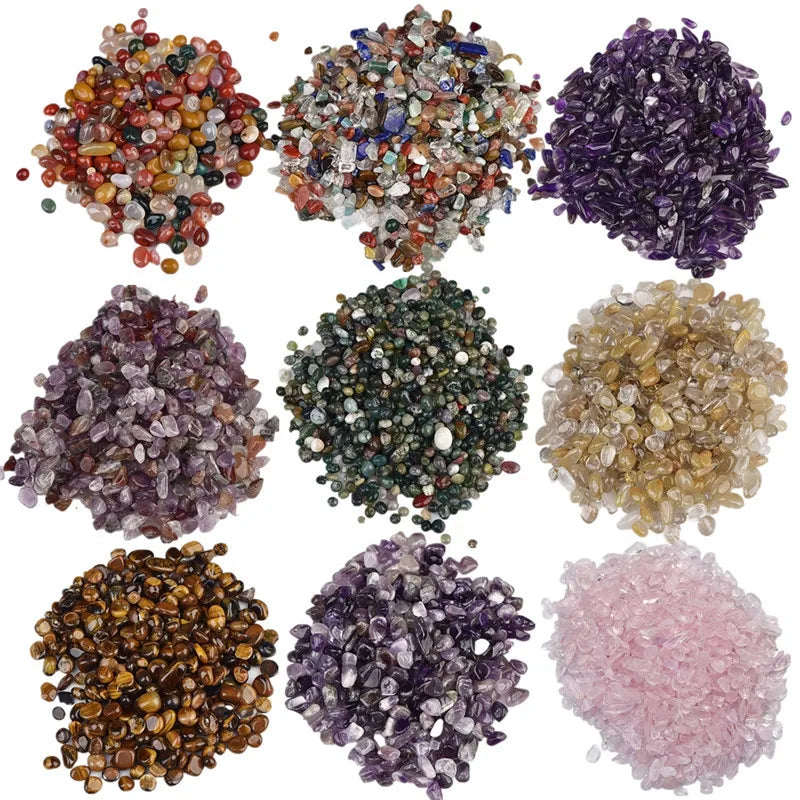 Natural Stones Gravel Crystals Chip Quartz Ore Minerals Reiki Healing Tumbled Agates