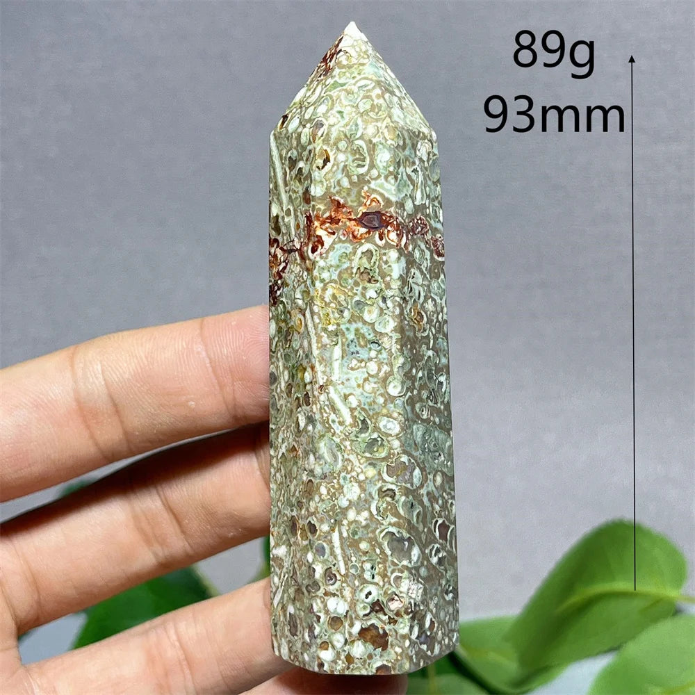 Crystal Rainforest Tower Point Wand Natural Stone Quartz Minerals Spiritual Reiki