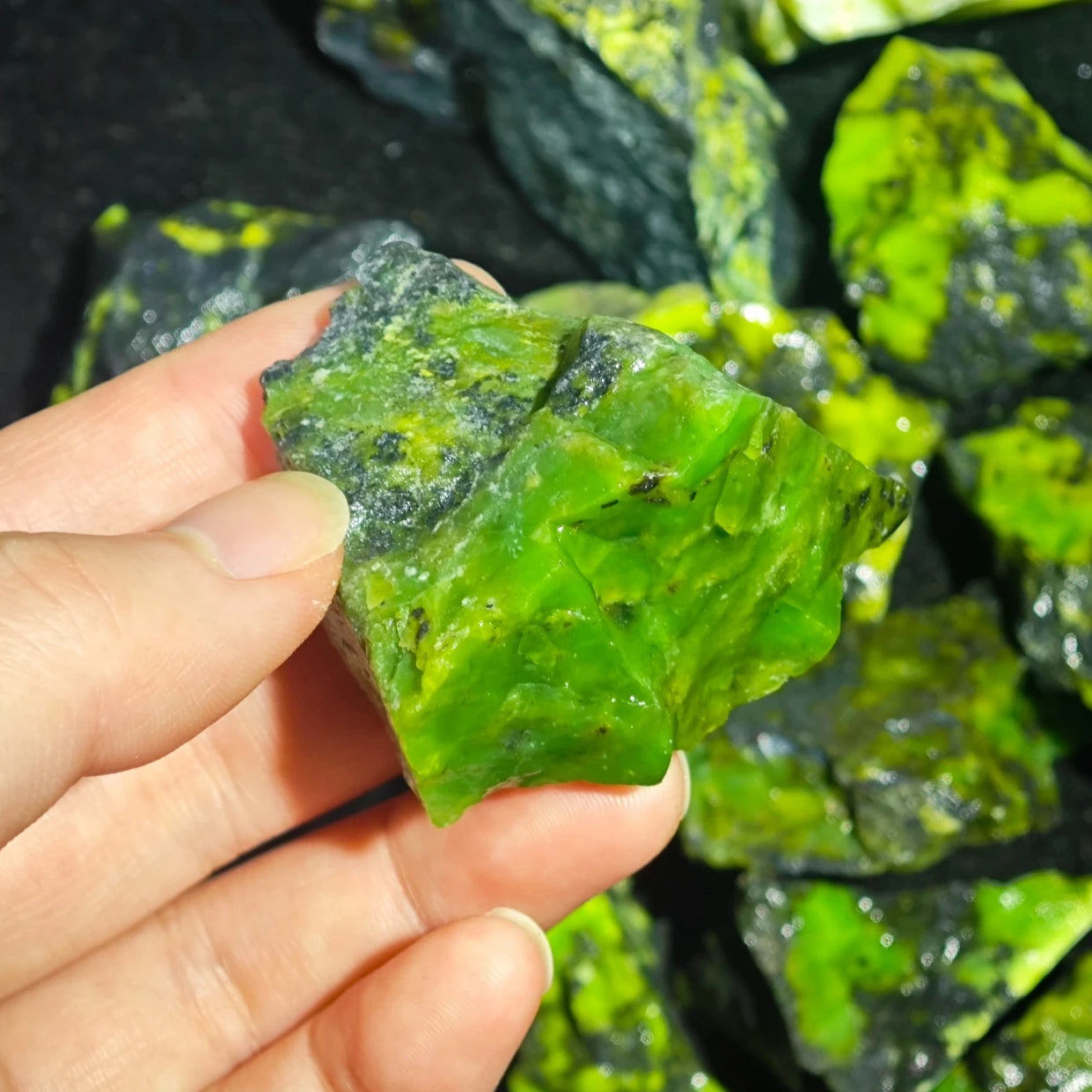 Natural Raw Green Opal Rough Stones Unpolished Gemstone Mineral Specimen Bulk Loose Rocks