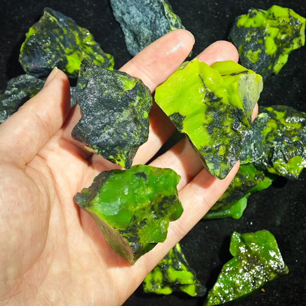 Natural Raw Green Opal Rough Stones Unpolished Gemstone Mineral Specimen Bulk Loose Rocks