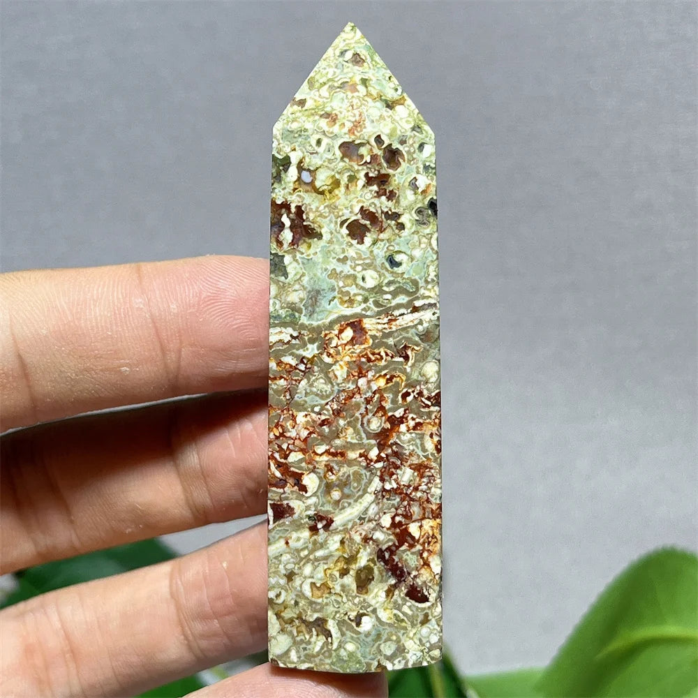 Crystal Rainforest Tower Point Wand Natural Stone Quartz Minerals Spiritual Reiki
