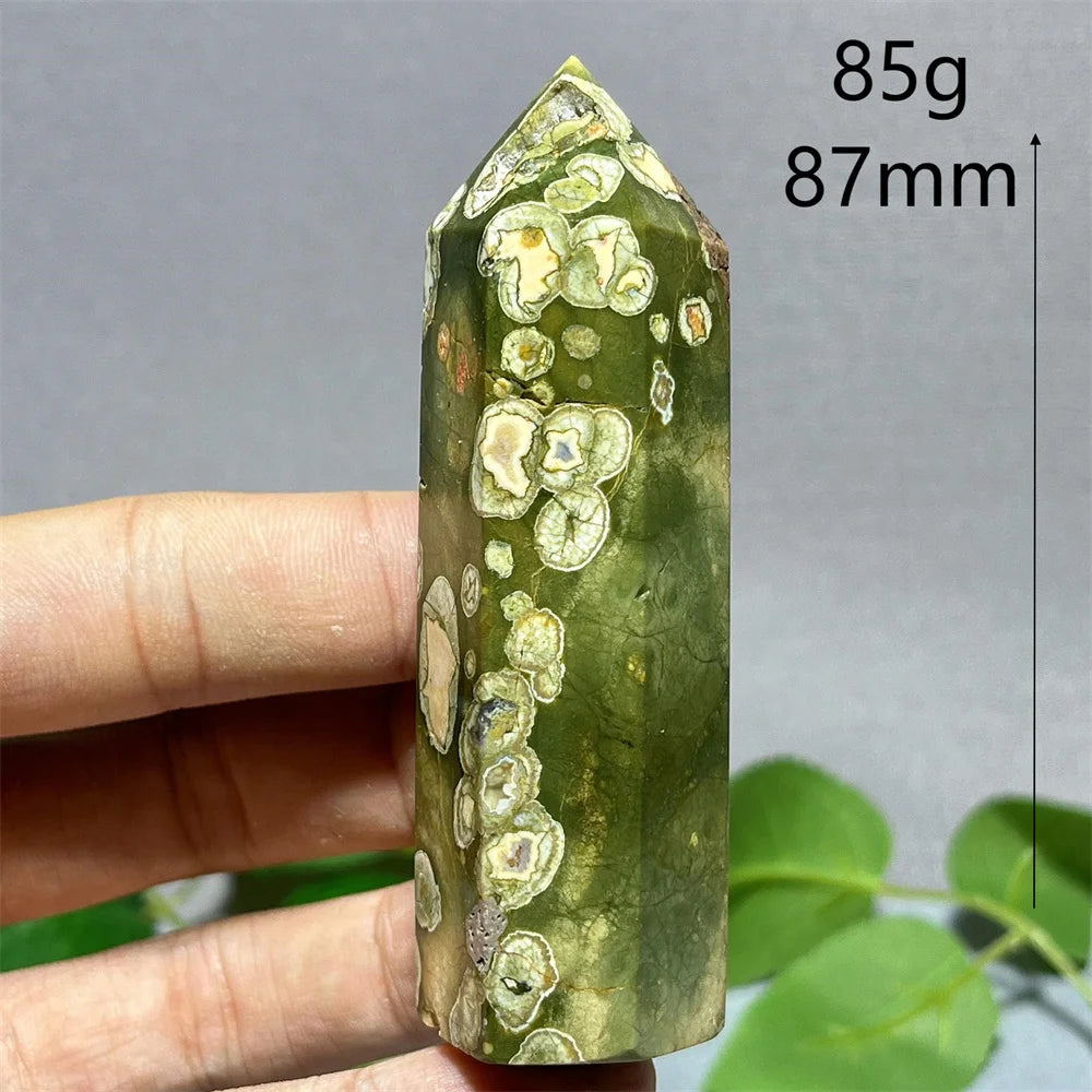 Crystal Rainforest Tower Point Wand Natural Stone Quartz Minerals Spiritual Reiki