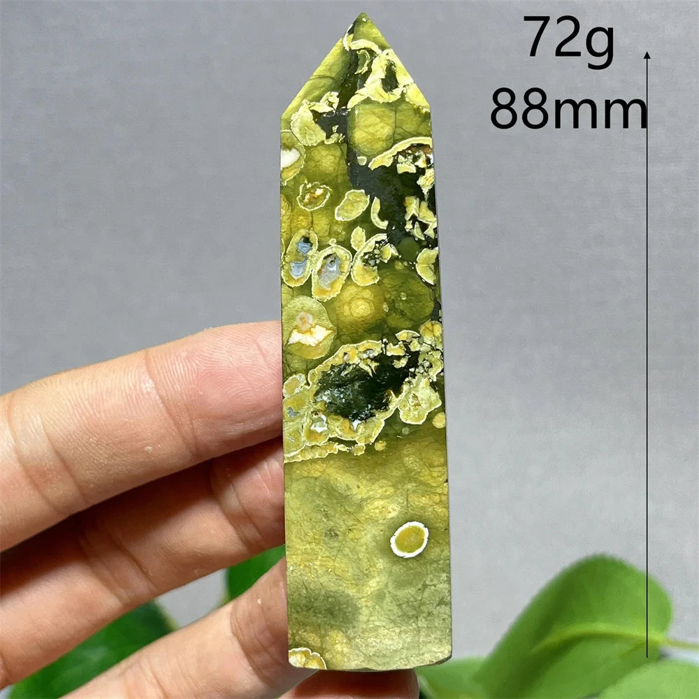 Crystal Rainforest Tower Point Wand Natural Stone Quartz Minerals Spiritual Reiki