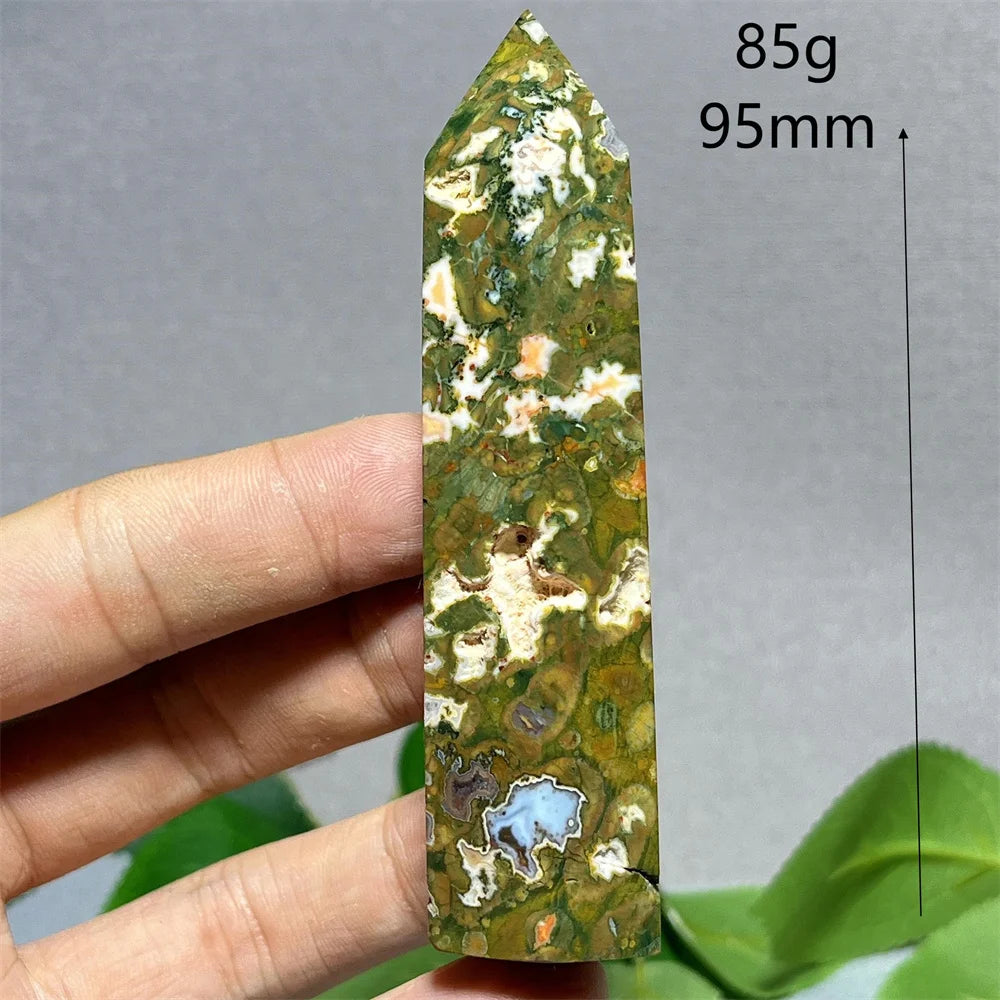 Crystal Rainforest Tower Point Wand Natural Stone Quartz Minerals Spiritual Reiki