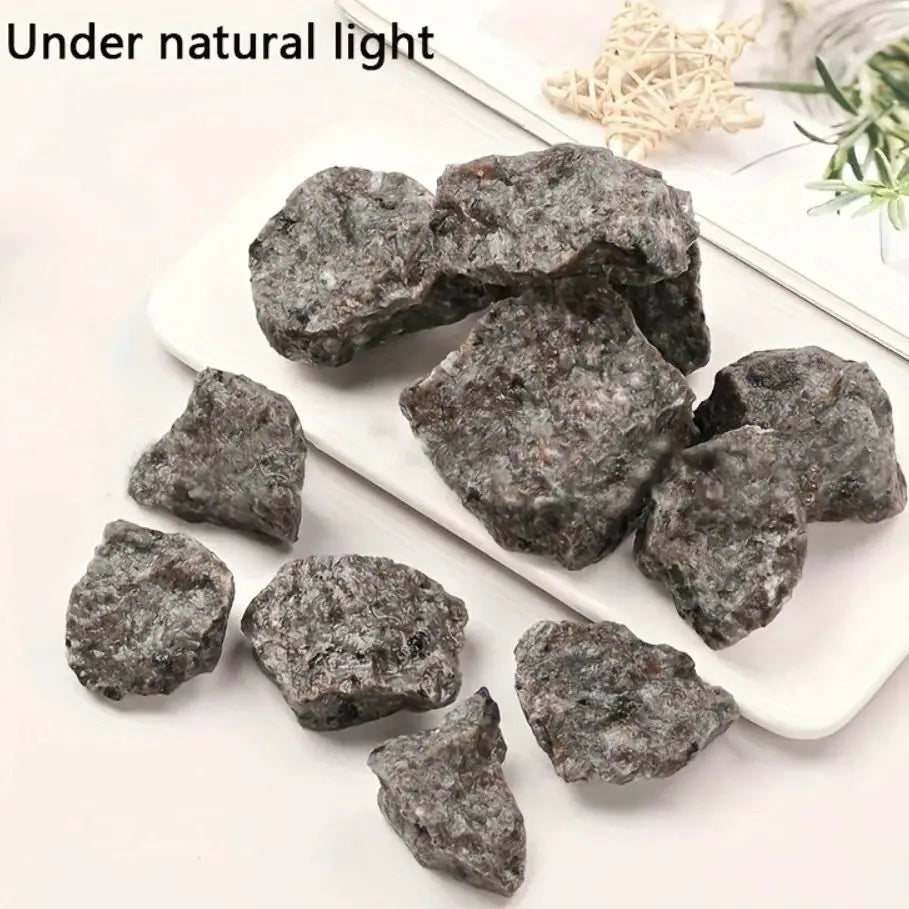 Natural Yooperlite Stone Irregular Unpolished Flame Stone Raw Rock Crystal UV Glow Rough Quartz