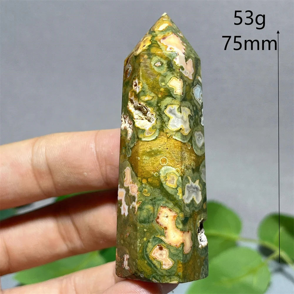 Crystal Rainforest Tower Point Wand Natural Stone Quartz Minerals Spiritual Reiki