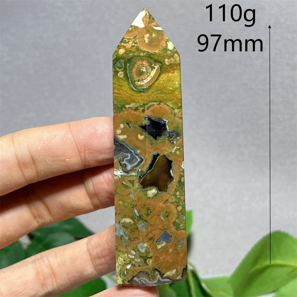 Crystal Rainforest Tower Point Wand Natural Stone Quartz Minerals Spiritual Reiki