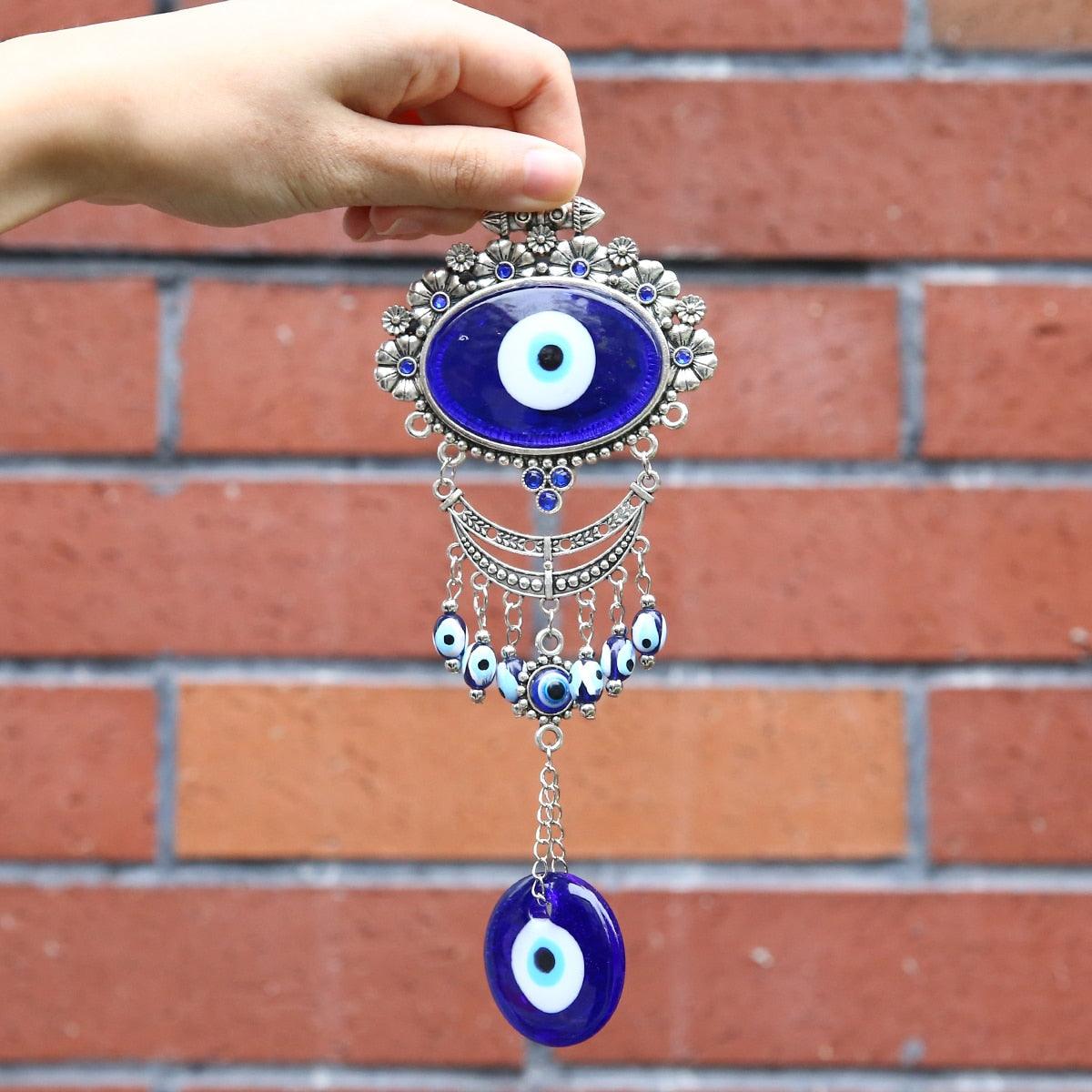 Turkish Blue Evil Eye Wall Hanging Ornament