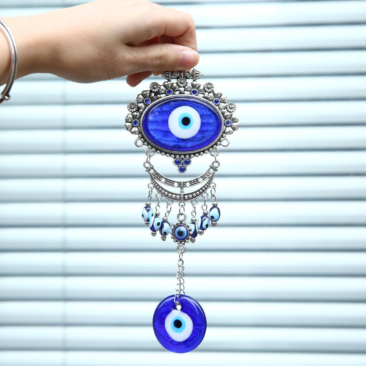 Turkish Blue Evil Eye Wall Hanging Ornament