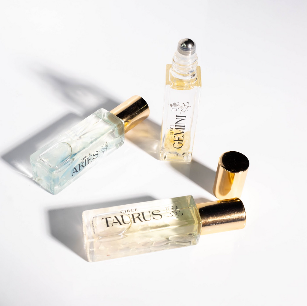 Zodiac Perfume Oil Set — 12 Gemstone-Infused Zodiac Scents