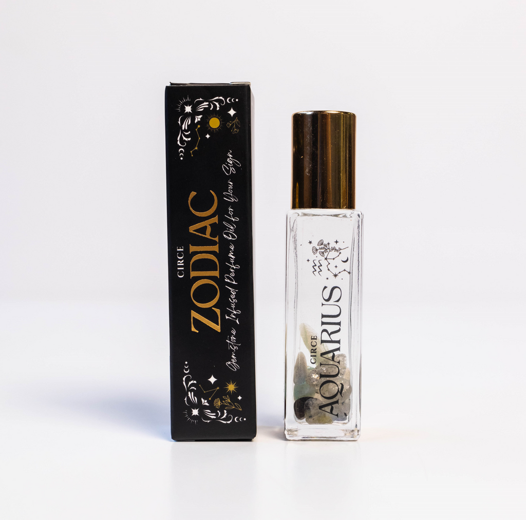 Zodiac Perfume Oil Set — 12 Gemstone-Infused Zodiac Scents